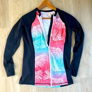 Hurley long sleeve rashguard with zipper